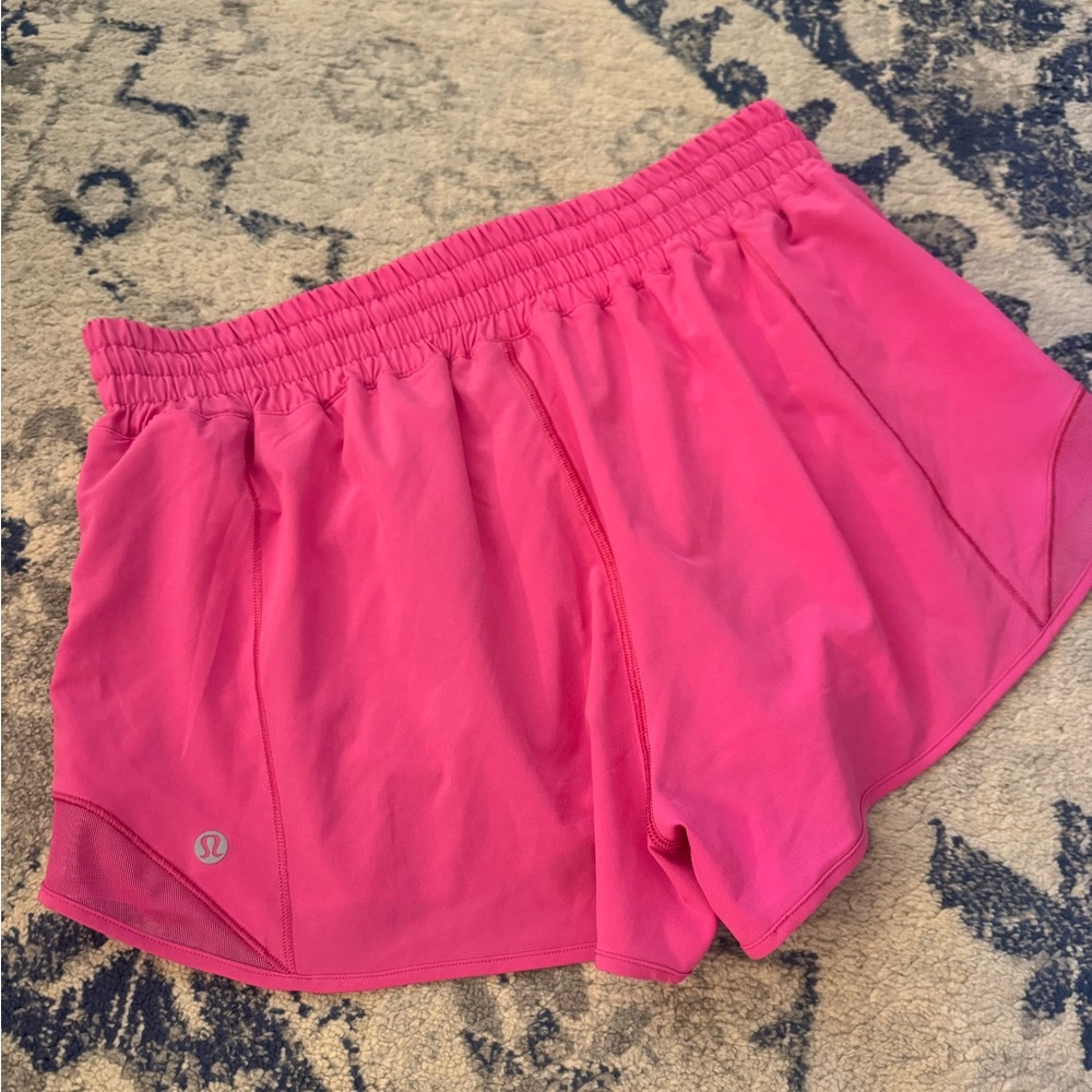 Lululemon Sonic Pink Hotty Hot High Rise shorts 2.5” inseam